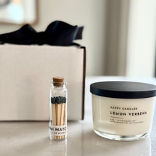 Load image into Gallery viewer, 6 oz. candle + mini match sticks gift set
